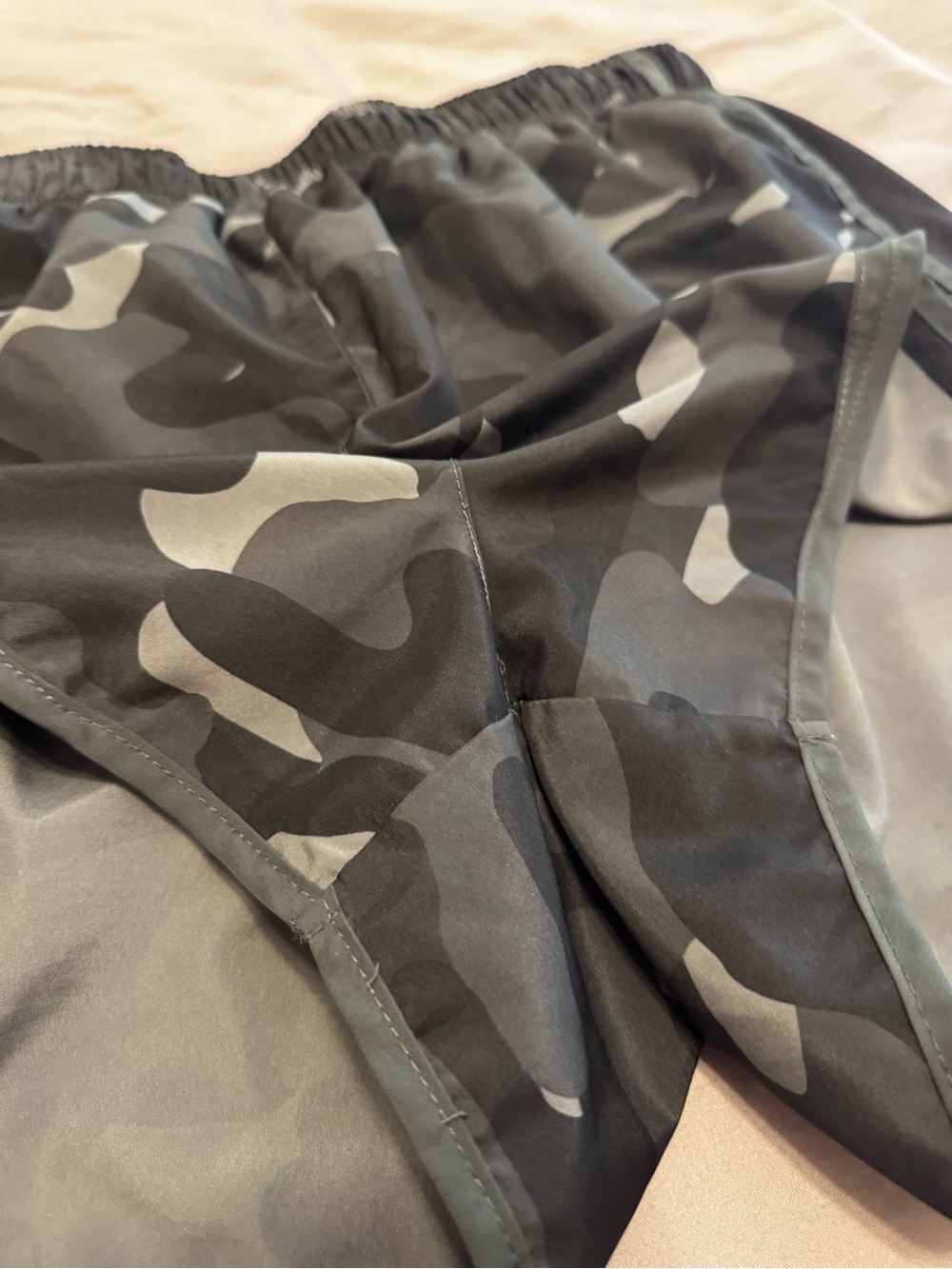 Nike Women’s Black & Gray Camo Athletic Shorts - Picture 2 of 3
